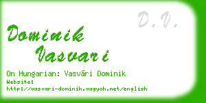 dominik vasvari business card