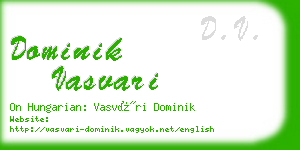 dominik vasvari business card